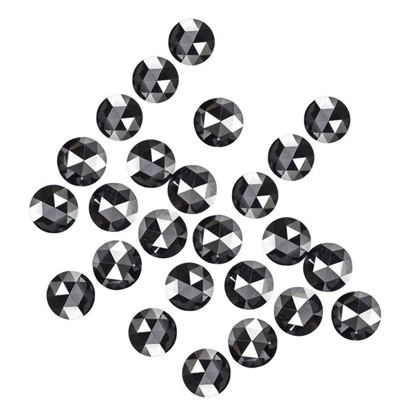 1 Carat Rose Cut Diamond Loose Black Diamonds
