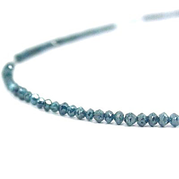16 Inch Blue Color Diamond Beads