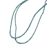 28 Inch Faceted Blue Color Diamond Beads necklace