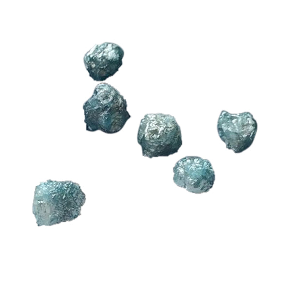 Natural 3 Carat Blue Color Uncut Diamond Beads