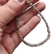 16 Inch Brown Drilled Uncut Diamond Beads Strand