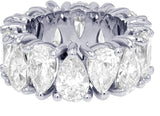 Pear Shape Eternity Lab Grown Diamond Band in 14k White Gold