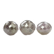 3 Carat Gray Faceted Diamond Beads Lot