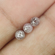 3 Carat Gray Faceted Diamond Beads Lot