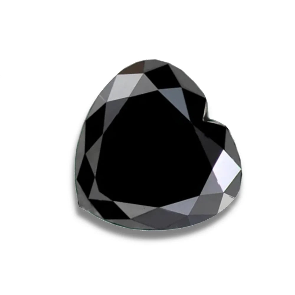 1 To 5 Ct Heart Shape Loose Black Diamonds