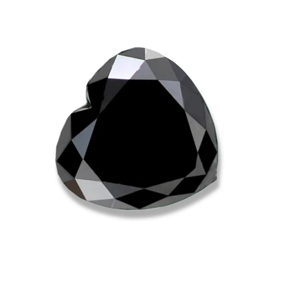 1 To 5 Ct Heart Shape Loose Black Diamond
