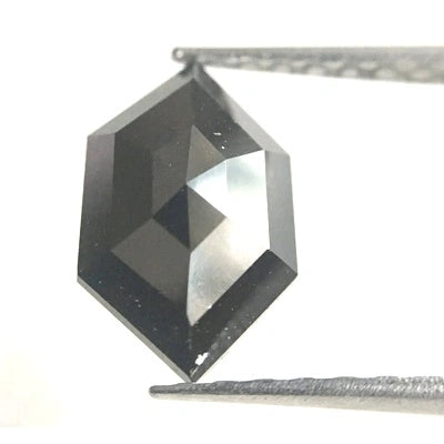 1 To 3 Carat Elongated Hexagon Diamond Loose Black Diamonds