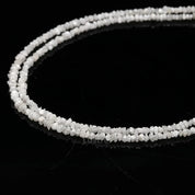 7 Inch White Uncut Diamond Beads Strand