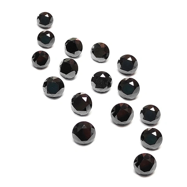 1 Carat Round Cut Diamond Natural Black Diamonds Lot