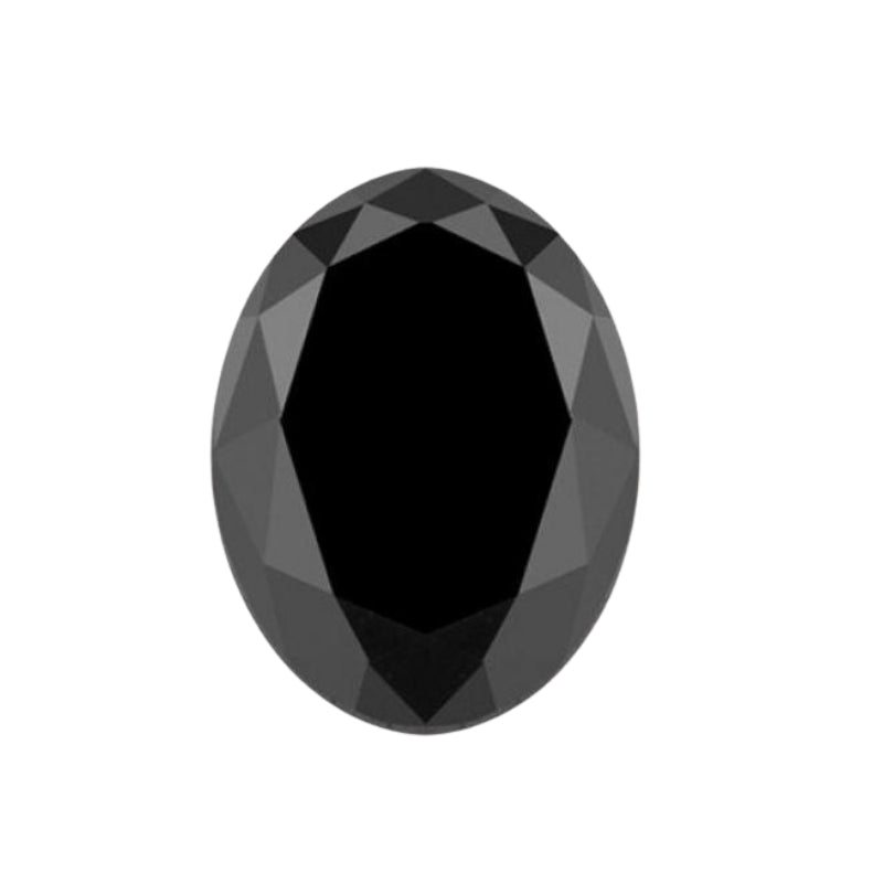 7 X 5 Mm Oval Cut Fancy Black Diamond