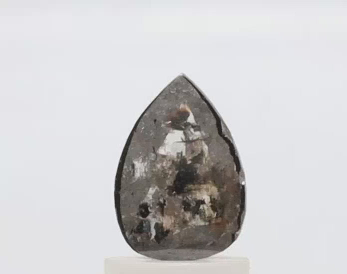 0.50 Ct Pear Cut Salt and Pepper Diamond