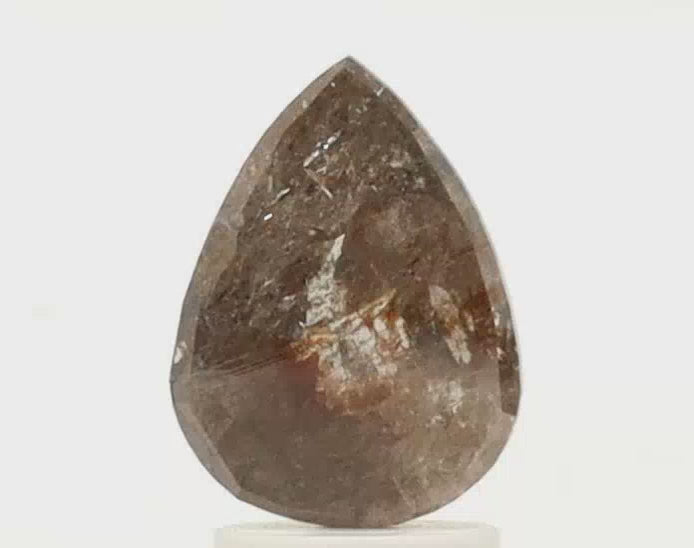 2.09ct Pear Shape Salt and Pepper Diamond