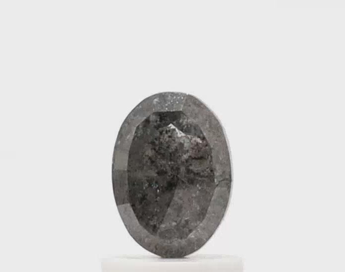 1.17ct Oval Cut Salt and Pepper Diamond