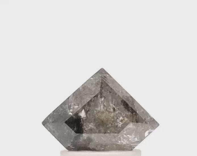 1.34 Ct Shield Cut Salt and Pepper Diamond