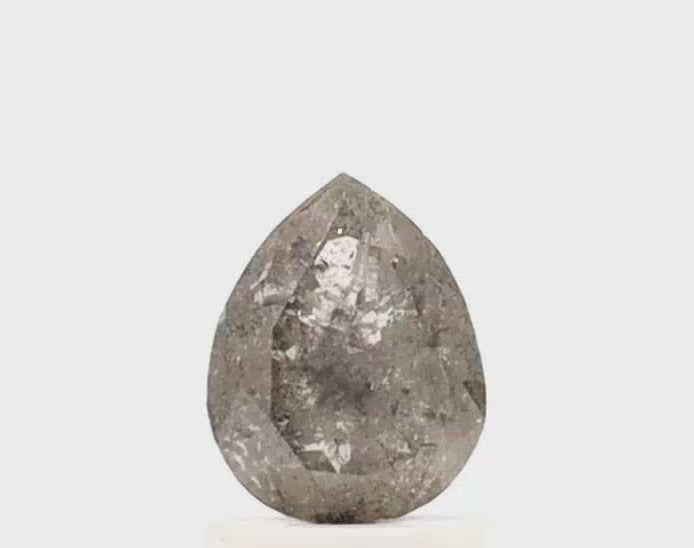 1.18 Ct Pear Cut Salt and Pepper Diamond