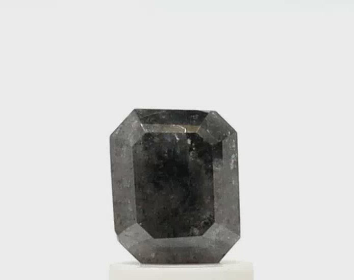 1.43 Ct Radiant Cut Salt and Pepper Diamond