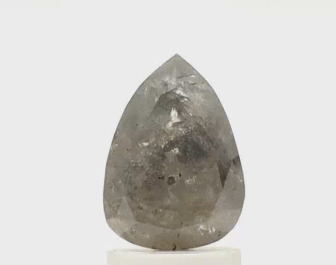 1.50 ct Pear Shape Salt and Pepper Diamond