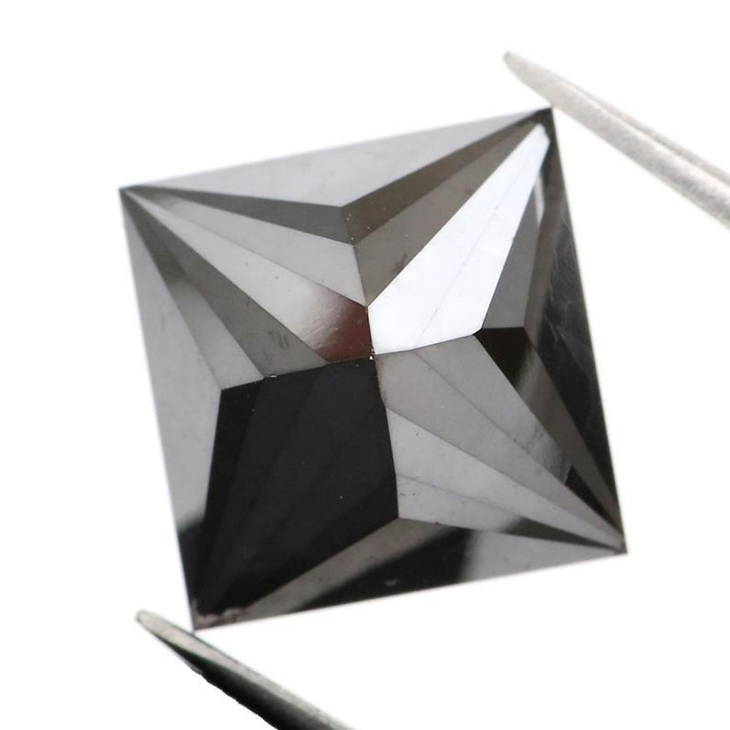 8 Mm Princess Shape Diamond Natural Black Diamond