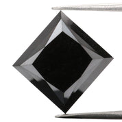 3 Ct Princess Shape Real Loose Black Diamond For Sale
