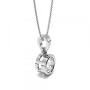 0.50 Carat Round Shaped Solitaire Lab Diamond Pendant 950 Platinum Natural Diamond