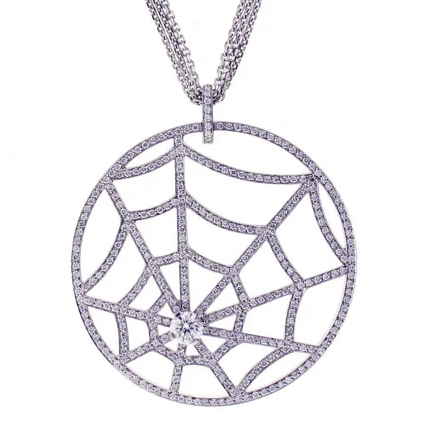 1.50 Carat Spider Web Lab Diamond Pendant