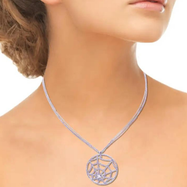 1.50 Carat Spider Web Lab Diamond Pendant