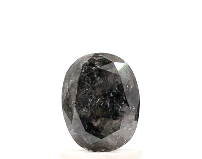 1.42 Ct Oval Cut Salt And Pepper Diamond