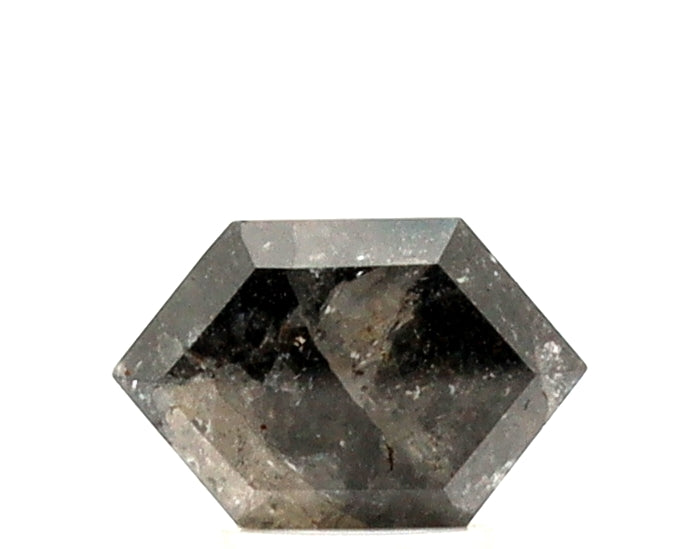 2 ct Hexagon Shape Salt and Pepper Diamond
