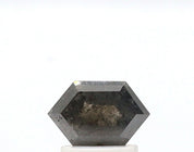 0.90 ct Hexagon Shape Salt and Pepper Diamond
