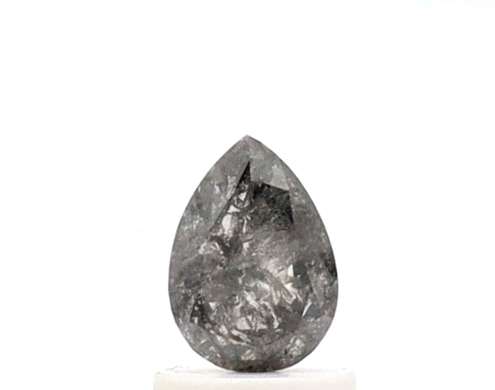 0.80 Ct Pear Shape Salt and Pepper Diamond