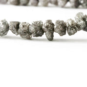 7 Inch Gray Uncut Diamond Beads
