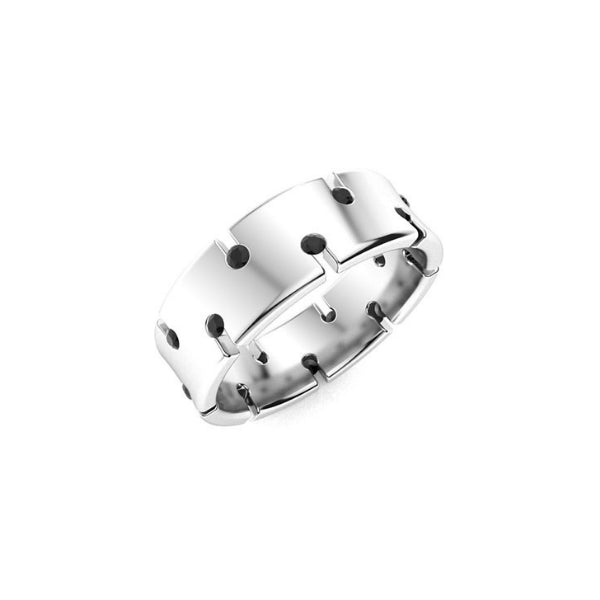 0.56 Carat Round Shape Bezel Setting Black Diamond Ring In White Gold For Men's Black Diamond Ring