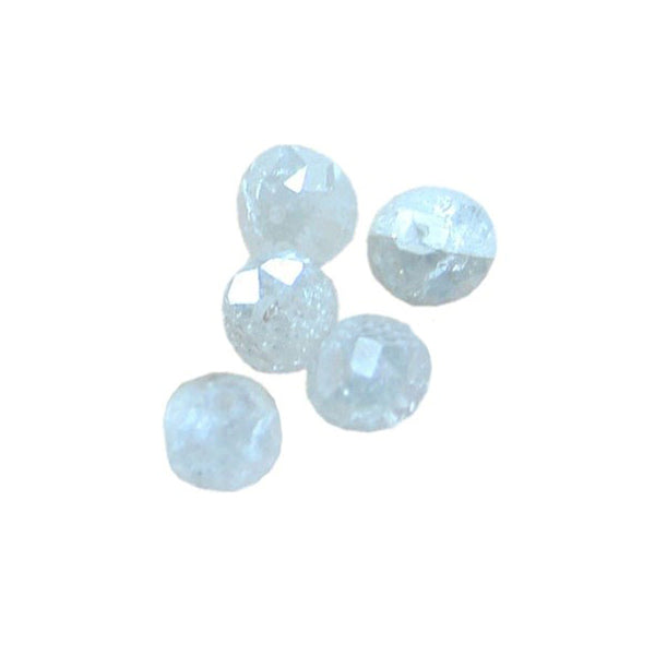 3 Ct White Diamond Faceted Beads Lot