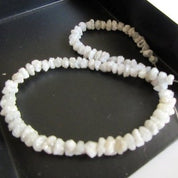 16 Inch White Raw Diamond Beads Strand