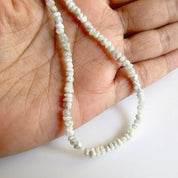 16 Inch White Raw Diamond Beads Strand