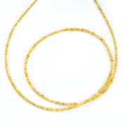 30 Inch Yellow Diamond Beads Necklace