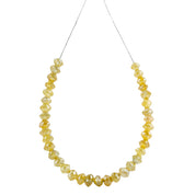 30 Inch Yellow Diamond Beads Necklace