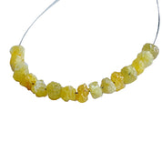 7 Inch Yellow Raw Diamond Beads Strand