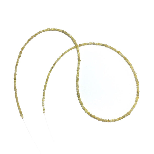 18 Inch Yellow Rough Diamond Beads Strand